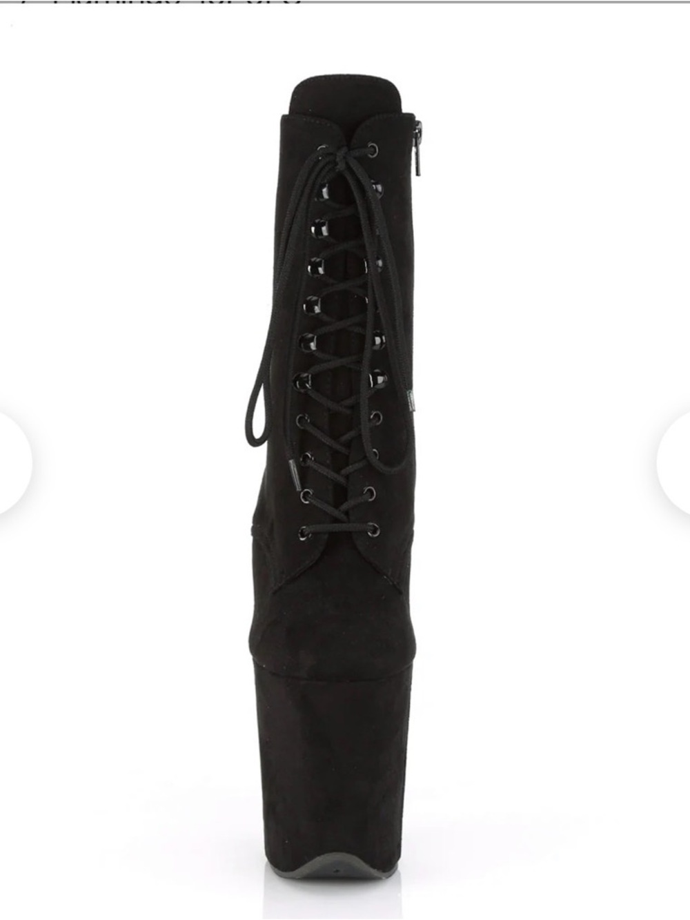 Pleaser Black Lace-Up Platform Ankle Boot (Flamingo-1020FS) - Picture 7 of 9